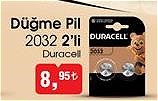 Duracell Düğme Pil 2032 2'li image