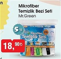 Mr. Green Mikrofiber Temizlik Bezi Seti 5'li image