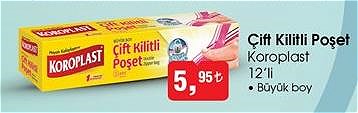 Koroplast Çift Kilitli Poşet 12'li Büyük Boy image