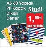 Studi A5 60 Yaprak PP Kapak Dikişli Defter image