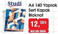 Studi A4 140 Yaprak Sert Kapak Blaknot image