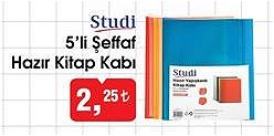 Studi 5'li Şeffaf Hazır Kitap Kabı image