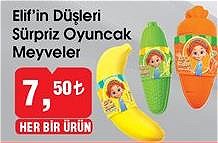 Elif'in Düşleri Sürpriz Oyuncak Meyveler/Adet image
