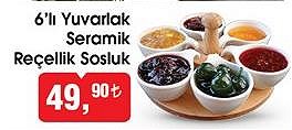6'lı Yuvarlak Seramik Reçellik Sosluk image