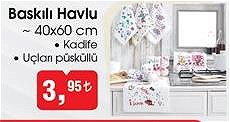 Baskılı Havlu 40x60 cm image