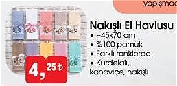 Nakışlı El Havlusu 45x70 cm image
