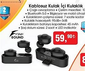 Free Sound Kablosuz Kulak İçi Kulaklık image