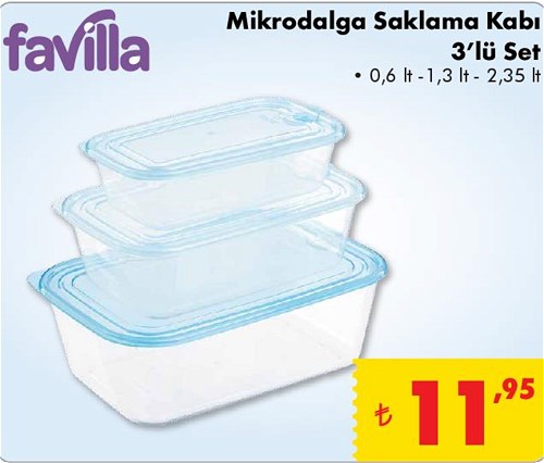 Favilla Mikrodalga Saklama Kabı 3'lü Set image