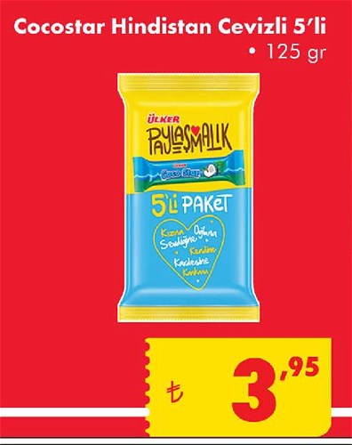 Ülker Cocostar Hindistan Cevizli 5'li 125 gr image
