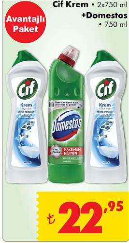 Cif Krem 2x750 ml+Domestos 750 ml image