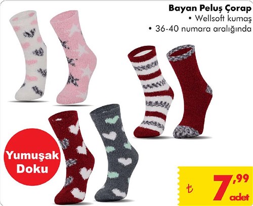 Bayan Peluş Çorap image