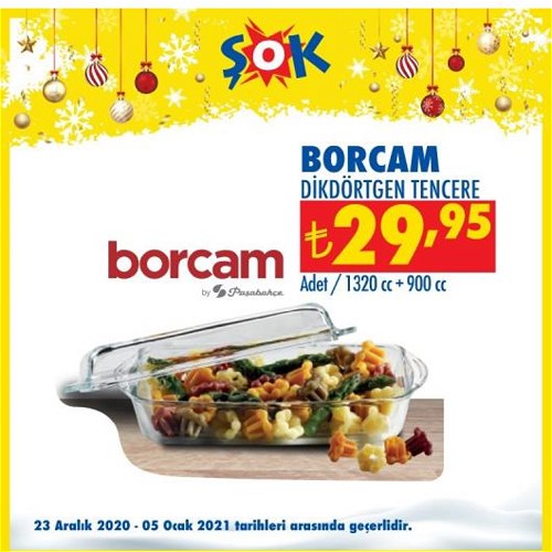 Paşabahçe Borcam Dikdörtgen Tencere 1320 cc + 900 cc image