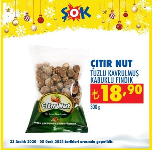 Çıtır Nut Tuzlu Kavrulmuş Kabuklu Fındık 300 g image