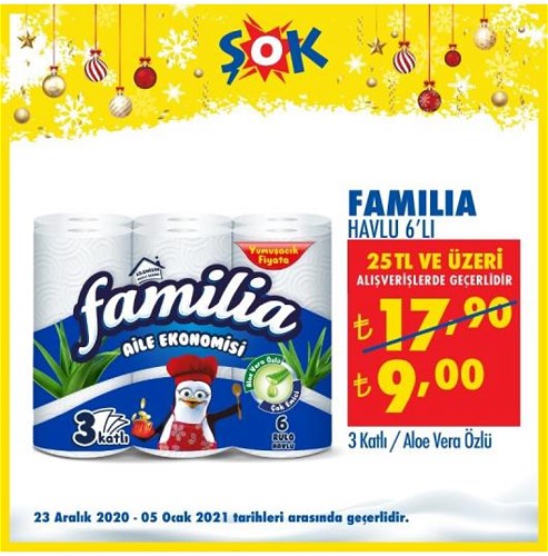 Familia 3 Katlı Aloe Vera Özlü Havlu 6'lı image