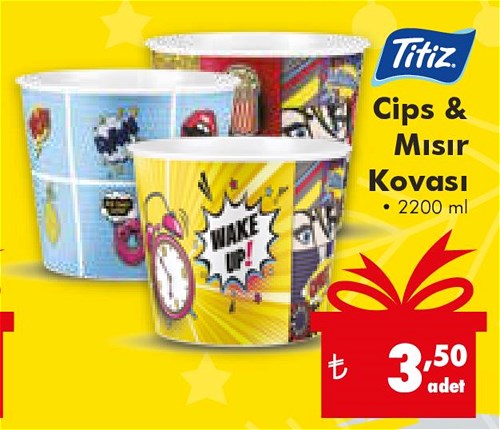 Titiz Cips&Mısır Kovası 2200 ml image