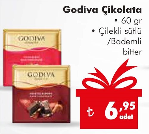 Godiva Çikolata Çilek Sütlü/Bademli Bitter 60 g image