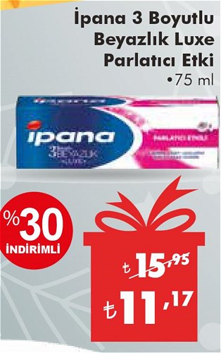 Ipana 3 Boyutlu Beyazlık Luxe Parlatıcı Etki 75 ml image