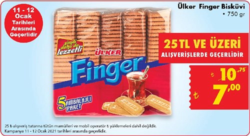 Ülker Finger Bisküvi 750 gr image