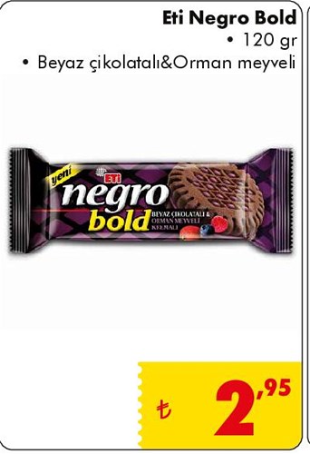 Eti Negro Bold 120 gr Beyaz Çikolatalı&Orman Meyveli image