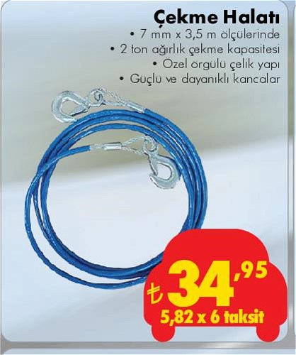 Çekme Halatı 7 mm x 3,5 m image