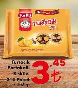 Torku Turtacık Portakallı Bisküvi 3'lü Paket 306 gr image