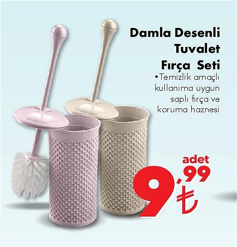 Damla Desenli Tuvalet Fırça Seti image