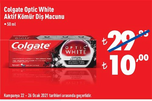 Colgate Optic White Aktif Kömür Diş Macunu 50 ml image