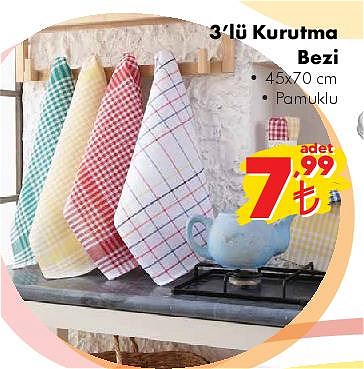 3'lü Kurulama Bezi 45x70 cm image