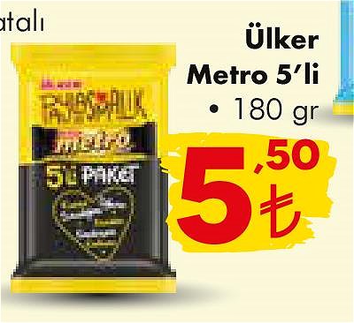 Ülker Metro 5'li 180 gr image