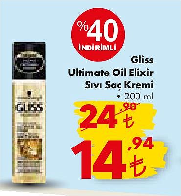 Gliss Ultimate Oil Elixir Sıvı Saç Kremi 200 ml image