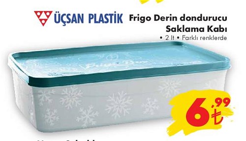 Üçsan Plastik Frigo Derin Dondurucu Saklama Kabı 2 lt image