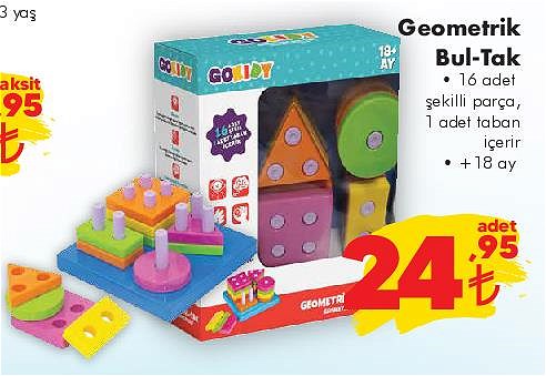 Gokidy Geometrik Bul-Tak 16 Adet image