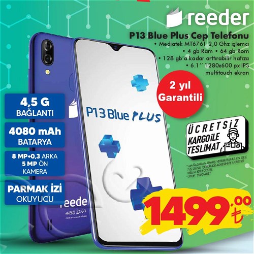 Reeder P13 Blue Plus 64 GB Cep Telefonu image