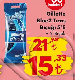 Gillette Blue2 Tıraş Bıçağı 5'li 2 Bıçak image