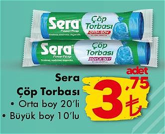 Sera Çöp Torbası Orta Boy 20'li/Büyük Boy 10'lu image