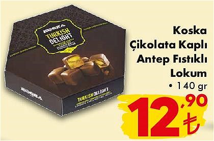 Koska Çikolata Kaplı Antep Fıstıklı Lokum 140 gr image
