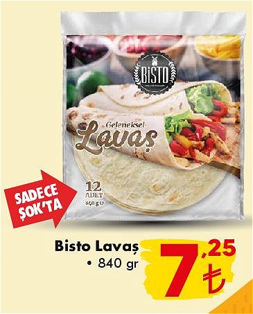 Şok Bisto Lavaş 840 gr