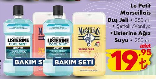 Le Petit Marseillais Duş jeli + 250 ml + Listerine Ağız Suyu 250 ml image