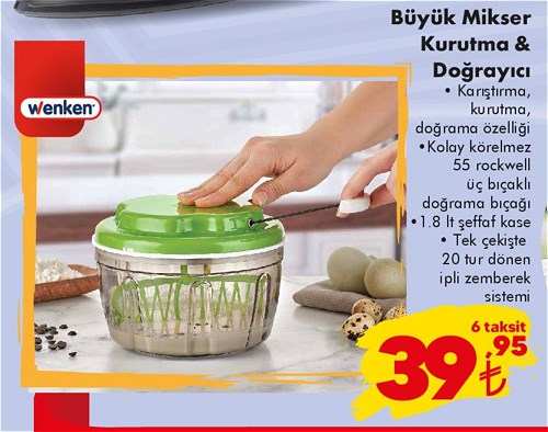 Wenken Büyük Mikser Kurutma&Doğrayıcı 1,8 lt image