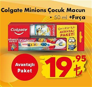 Colgate Minions Çocuk Macun 50 ml+Fırça image