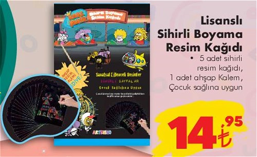 Lisanslı Sihirli Boyama Resim Kağıdı image