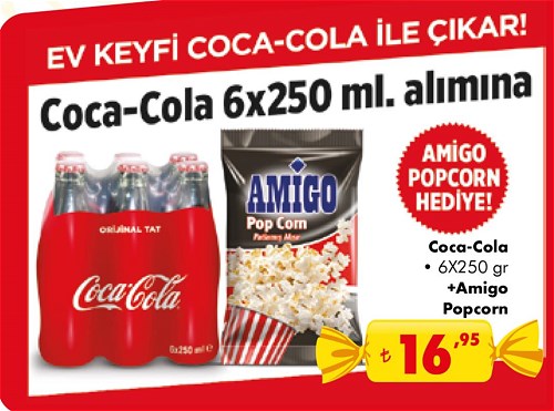 Coca-Cola 6x250 ml - Amigo Popcorn Hediye image