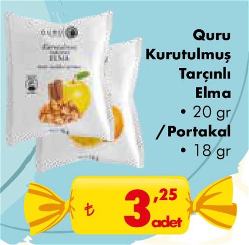 Quru Kurutulmuş Tarçınlı Elma 20 gr / Portakal 18 gr image