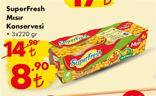 SuperFresh Mısır Konservesi 3x220 g image