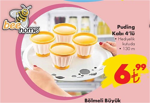 Bee Home Puding Kabı 4'lü image