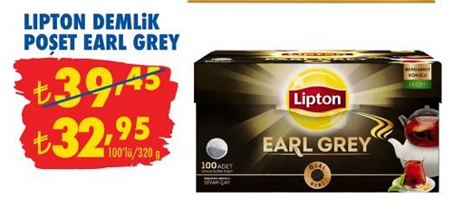 Lipton Demlik Poşet Earl Grey 100'lü 320 g image