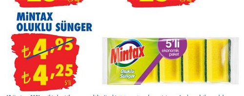 Mintax Oluklu Sünger 5'li image