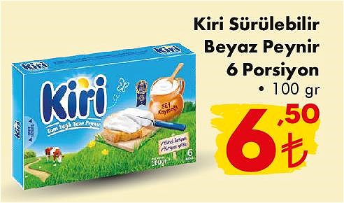 Kiri Sürülebilir Beyaz Peynir 6 Porsiyon 100 gr image