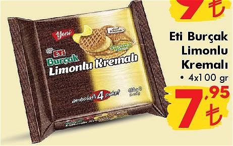 Eti Burçak Limonlu Kremalı 4x100 gr image