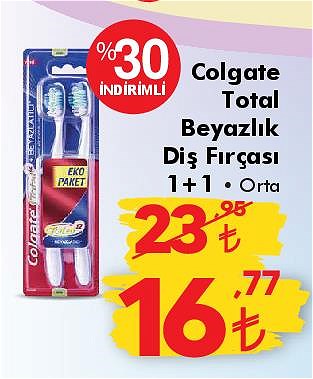 Colgate Total Beyazlık Diş Fırçası 1+1 Orta image